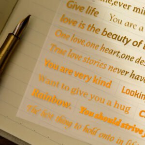 galaxy notes simple retro english pvc sticker c2
