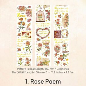 galaxy rose series fantasy romance washi tape sku 1