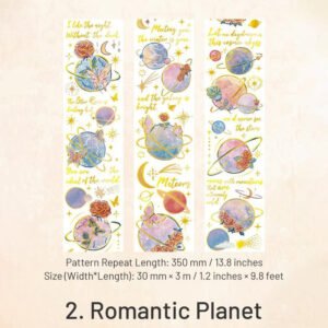 galaxy rose series fantasy romance washi tape sku 2