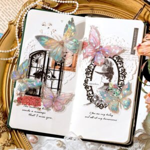 gem like glittering butterfly pet stickers b2