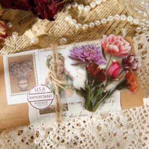 gentle bliss series retro plant flower stickers b2