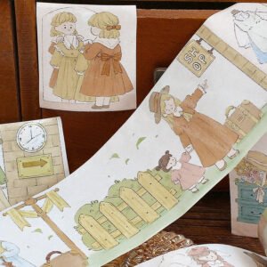 girl cartoon washi tape people music fairy b7
