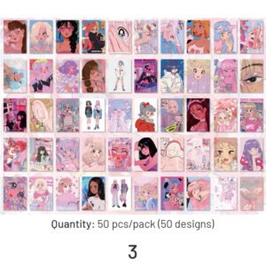 girl japanese anime people style washi sticker book sku 3