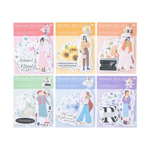 girl themed character washi sticker b5