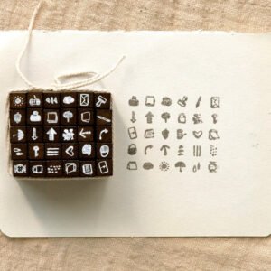 glitter daily series mini wooden rubber stamp set b4