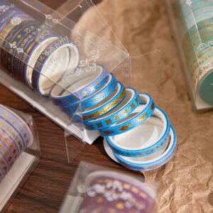 gold foil divider washi tape set 20 rolls b1