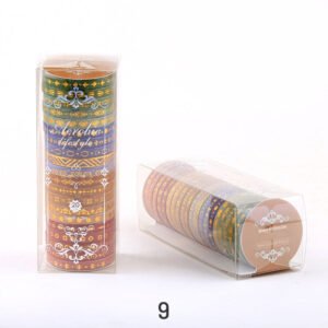 gold foil divider washi tape set 20 rolls sku 9