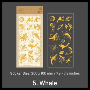 gold foil vinyl stickers music bottle words flower whale magic butterfly sku 5