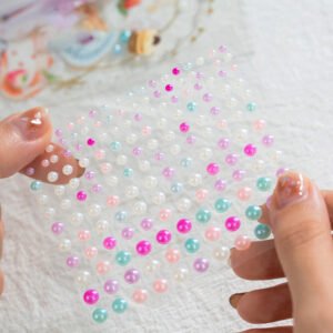 Fashion Pearl Self-Adhesive Embellishment Sticker half circle pearl embellishment sticker b1