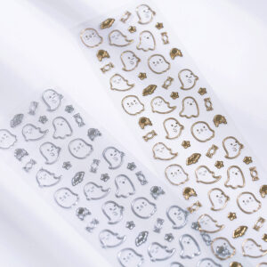 hot stamping and silvering pet small stickers b3