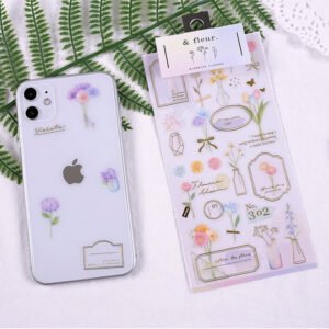 japanese q lia flower series stickers 1