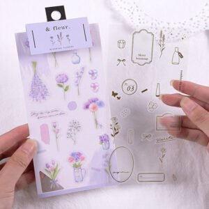 japanese q lia flower series stickers 5