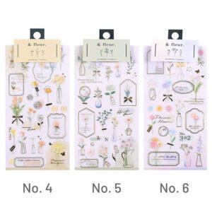 japanese q lia flower series stickers sku 1