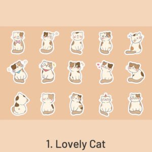 kitten league cute cartoon pet decorative sticker sku 1