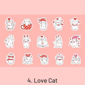kitten league cute cartoon pet decorative sticker sku 4