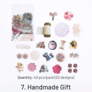 pet decorative sticker leaf petal stationery mushroom ribbon sku 7