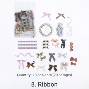 pet decorative sticker leaf petal stationery mushroom ribbon sku 8