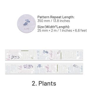 pet decorative tape words flowers film manuscript sku 2
