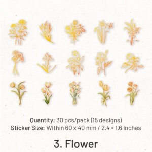 pet foil stamped stickers words butterfly flower fairy sku 3
