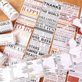 ANT Text English Scrapbook Tape