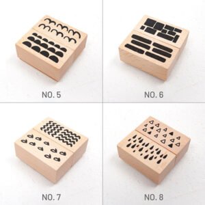 stamprints circle dot forest series rubber stamps 4
