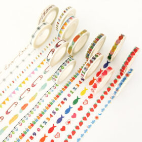 Cute Simple Patterns Skinny Washi Tape