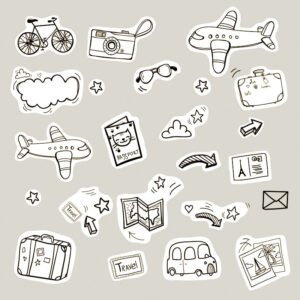 stamprints hand drawn doodle stickers 1