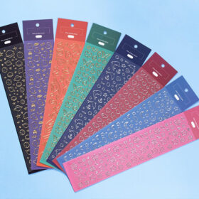 Cute Pattern 3D Hot Stamping Clear Transparent Sticker