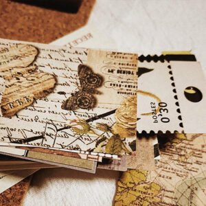 stamprints immortal butterfly flower retro material paper pack 3