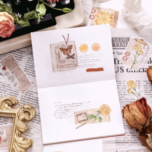 stamprints light vintage flowers decorative stickers 3