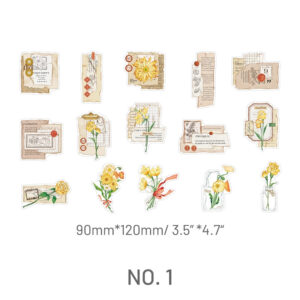 stamprints light vintage flowers decorative stickers 4