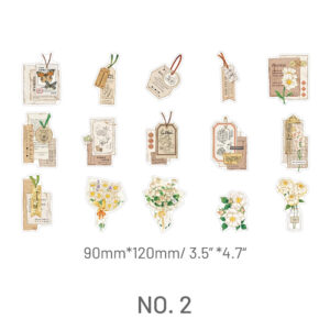 stamprints light vintage flowers decorative stickers 5