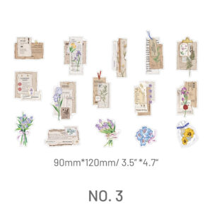 stamprints light vintage flowers decorative stickers 6