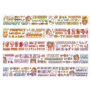 stamprints soft berry jam cute text series washi tape 4