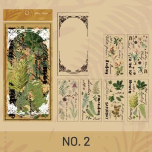 stamprints vintage plants flowers roses sticker pack 6