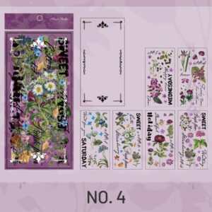 stamprints vintage plants flowers roses sticker pack 8