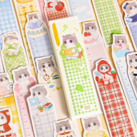 Cat Theme Sweetheart Cute Boxed Ruler Bookmarks