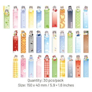 sweetheart cute cat boxed ruler bookmarks c2