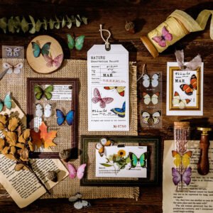 vintage butterfly collectors pet sticker b3