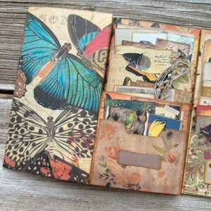 vintage butterfly handmade junk journal collection folder b6