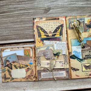 vintage butterfly handmade junk journal collection folder b7