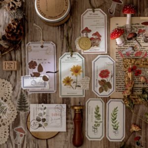 vintage natural plant pet sticker pack b1