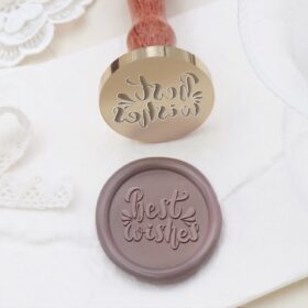 Bold Best Wishes Wedding Invitation & Announcement Wax Seal Stamp