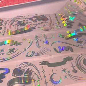 Clear Holographic Butterfly Bubble Clear Transparent Tape