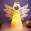 Sumflying Angel with Snowflake Cutting Die Cuts