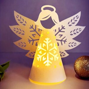 Sumflying Angel with Snowflake Cutting Die Cuts