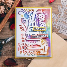 Sumflying Birthday Cake Border Cutting Dies Scrapbooking Die-Cuts