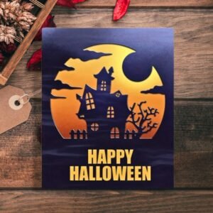 Sumflying Circular Spooky Castle Cutting Die Cuts