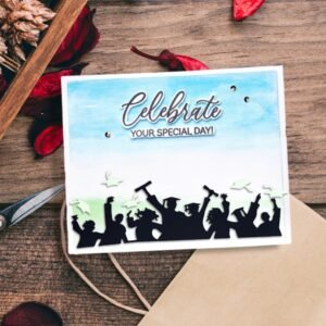 Sumflying Row Of Graduates Cutting Dies Scrapbooking Die-Cuts