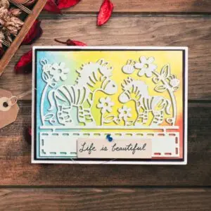 Sumflying Zebra in Flowers Cutting Dies Scrapbooking Die-Cuts